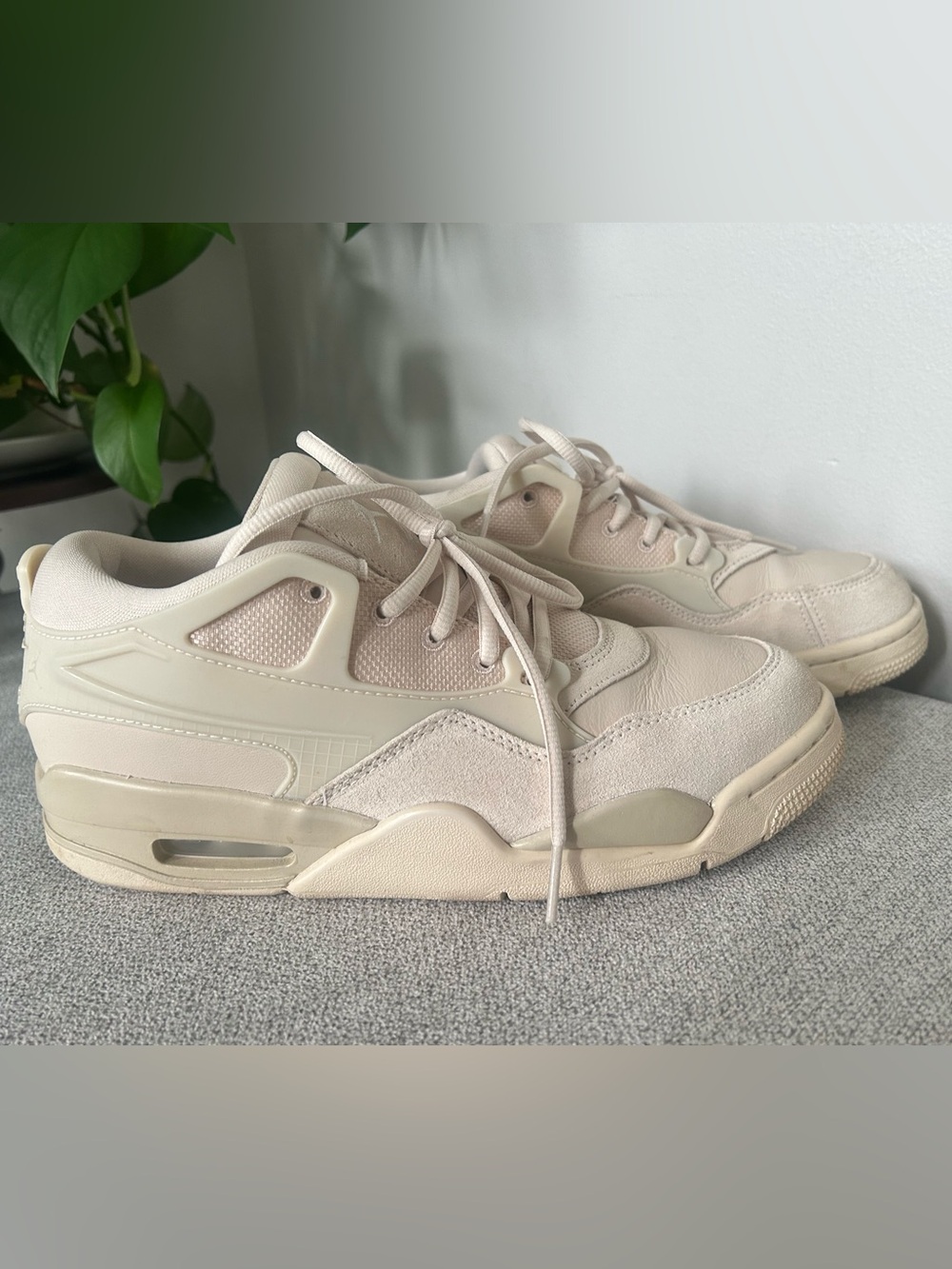Nike Air Jordan Low-Top Athletic Sneaker in Cream - Picture 2 of 6